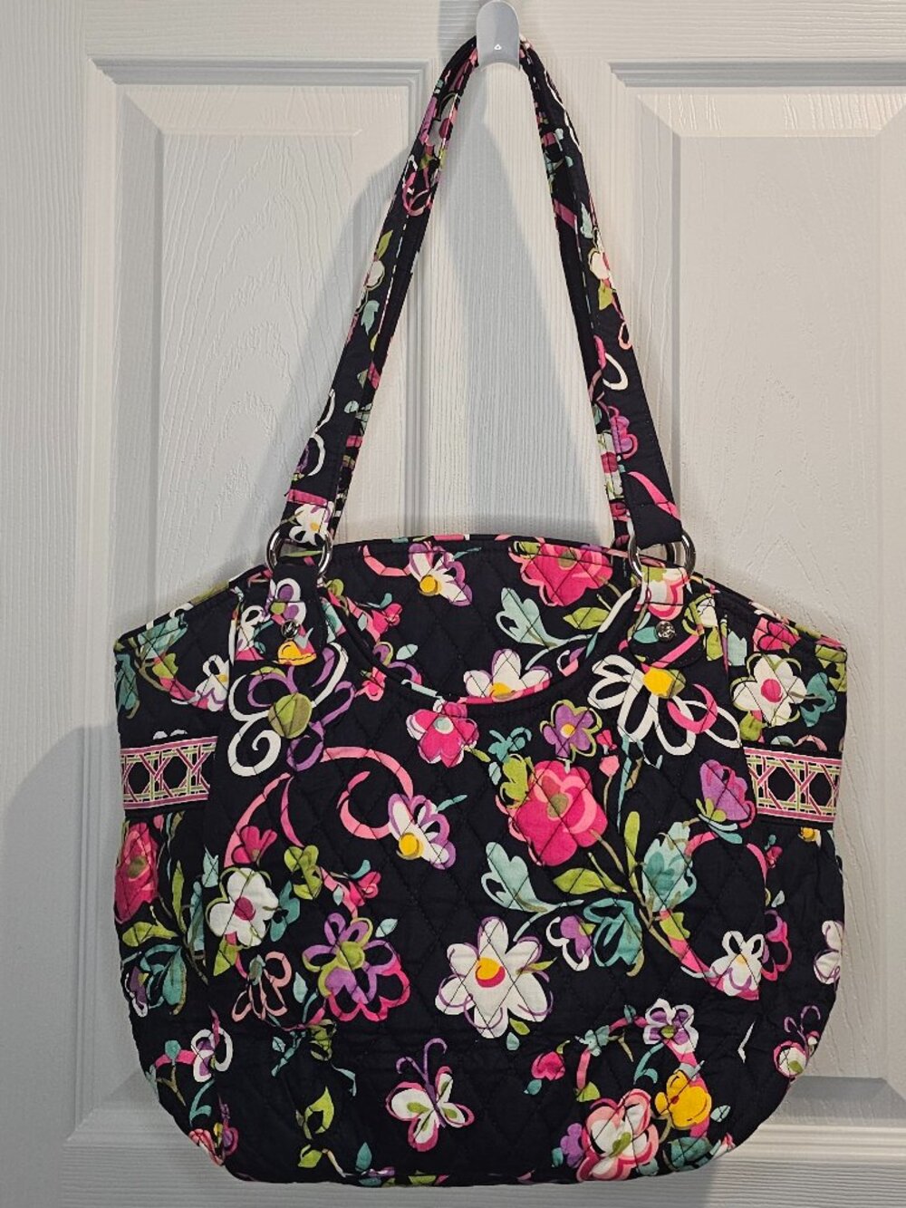 NWT Vera Bradley Glenna Ribbons Bag Tote Shoulder Purse Bag Large Satchel Large